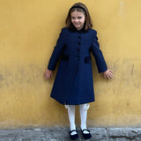 Blue wool coat I241004