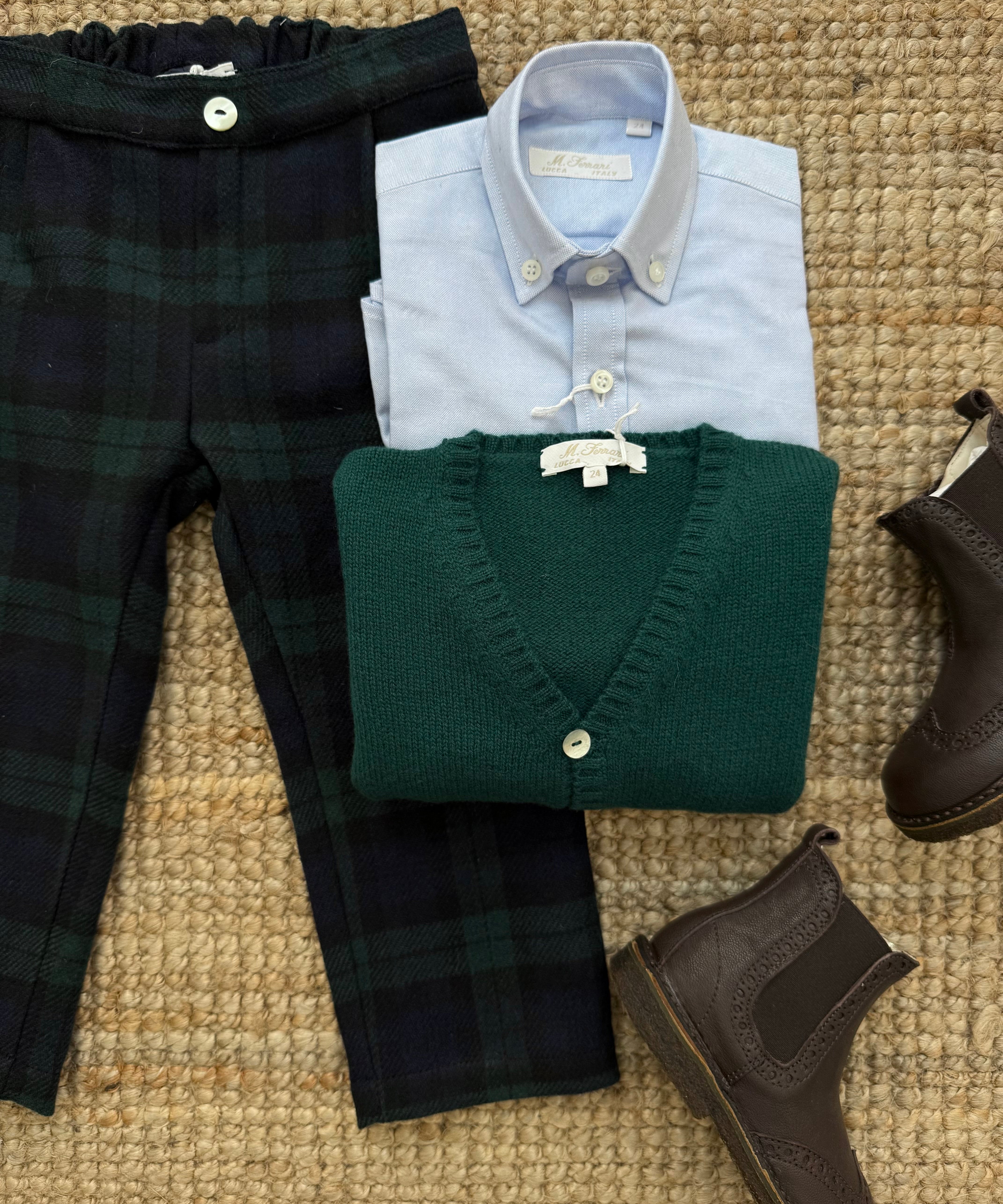 Pantalone con pences tartan blackwatch Mariella Ferrari PTG7