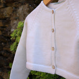Cardigan girocollo panna Mi Lucero x LA NUVOLA LAB I25293