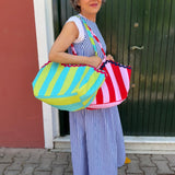 Maxi borsa LAB rigoni lime e tiffany + maxi serpentina
