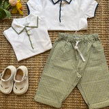 Pantalone righine verde blu e bianco La Mascot 55/2101745