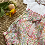 Completo body newborn collo profilato fantasia fiorellini e bloomers La Mascot 55/6363008 55/7610746