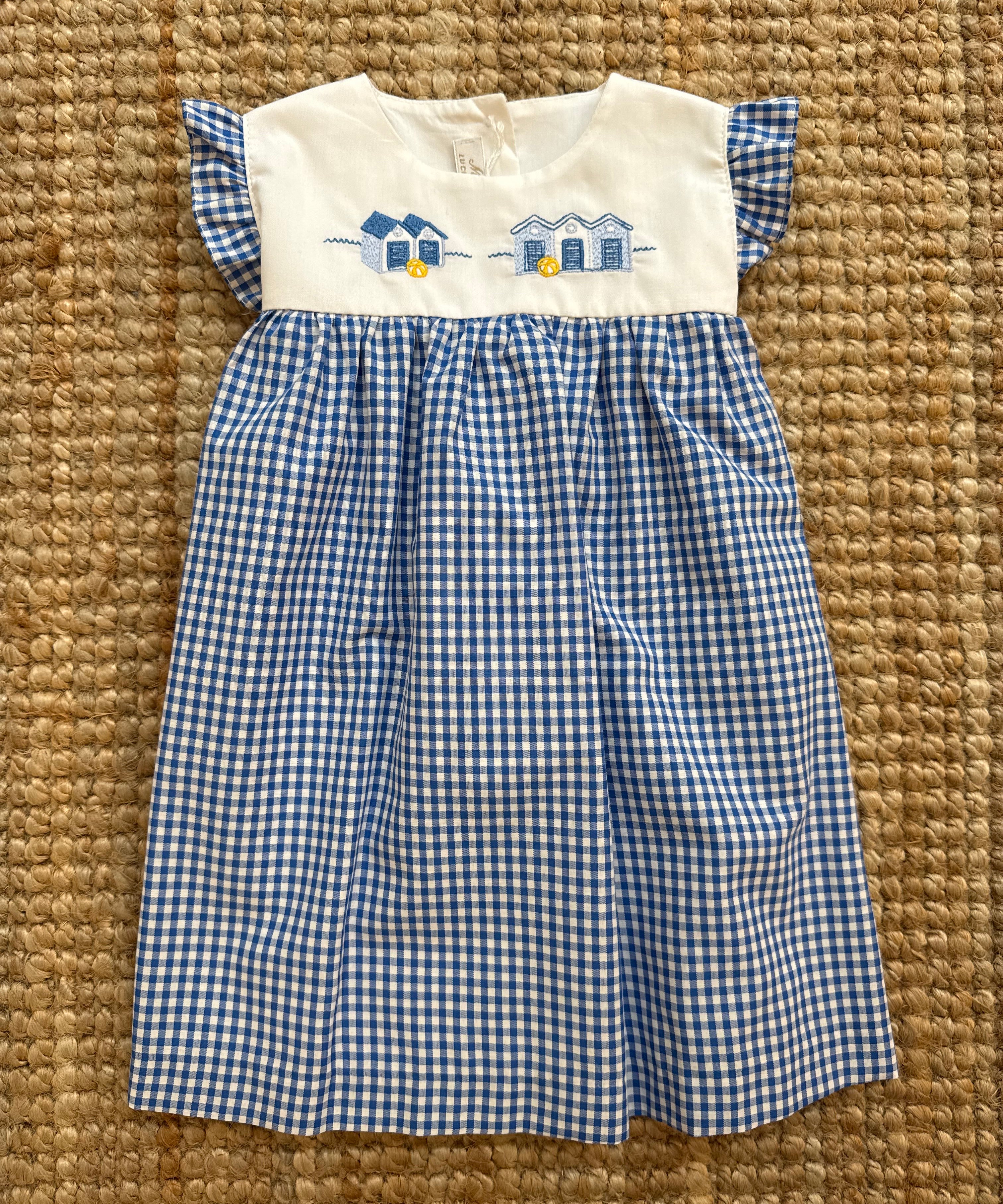 Abito vichy con ricamo cabine Mariella Ferrari STA1BIS