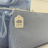 Beauty pochette con manico LAB vichy azzurro e bianco