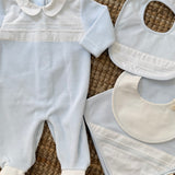 Tutina in ciniglia azzurra con ricami BGP51 BabyGi