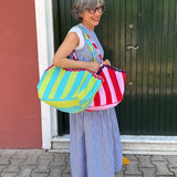 Maxi borsa LAB rigoni lime e tiffany + maxi serpentina