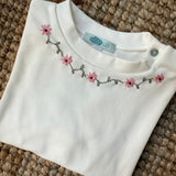 T-shirt LAB ricamo fiorellini