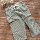 Pantalone loose fit vichy verde e bianco Pigeon 26LOOSSC