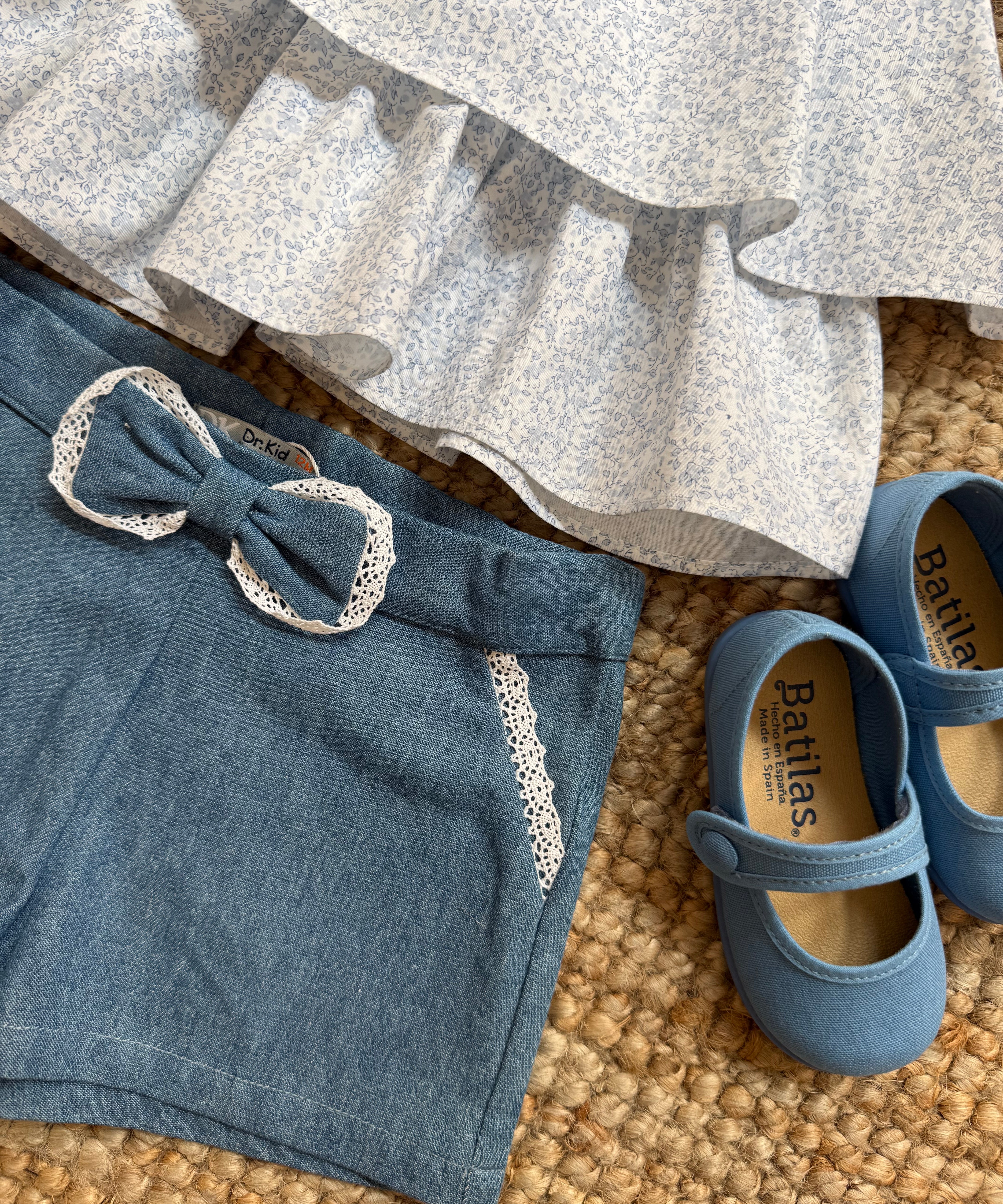 Shorts denim leggero fiocco DK306