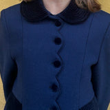 Blue wool coat I241004