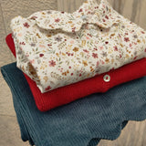 Cardigan girocollo ruggine Mi Lucero x LA NUVOLA LAB I24064