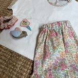 Completo t-shirt profilata e shorts frill fantasia fiorellini La Mascot 55/2510746 55/1110008
