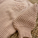 Maglione Magil rosa con fiori IN27080