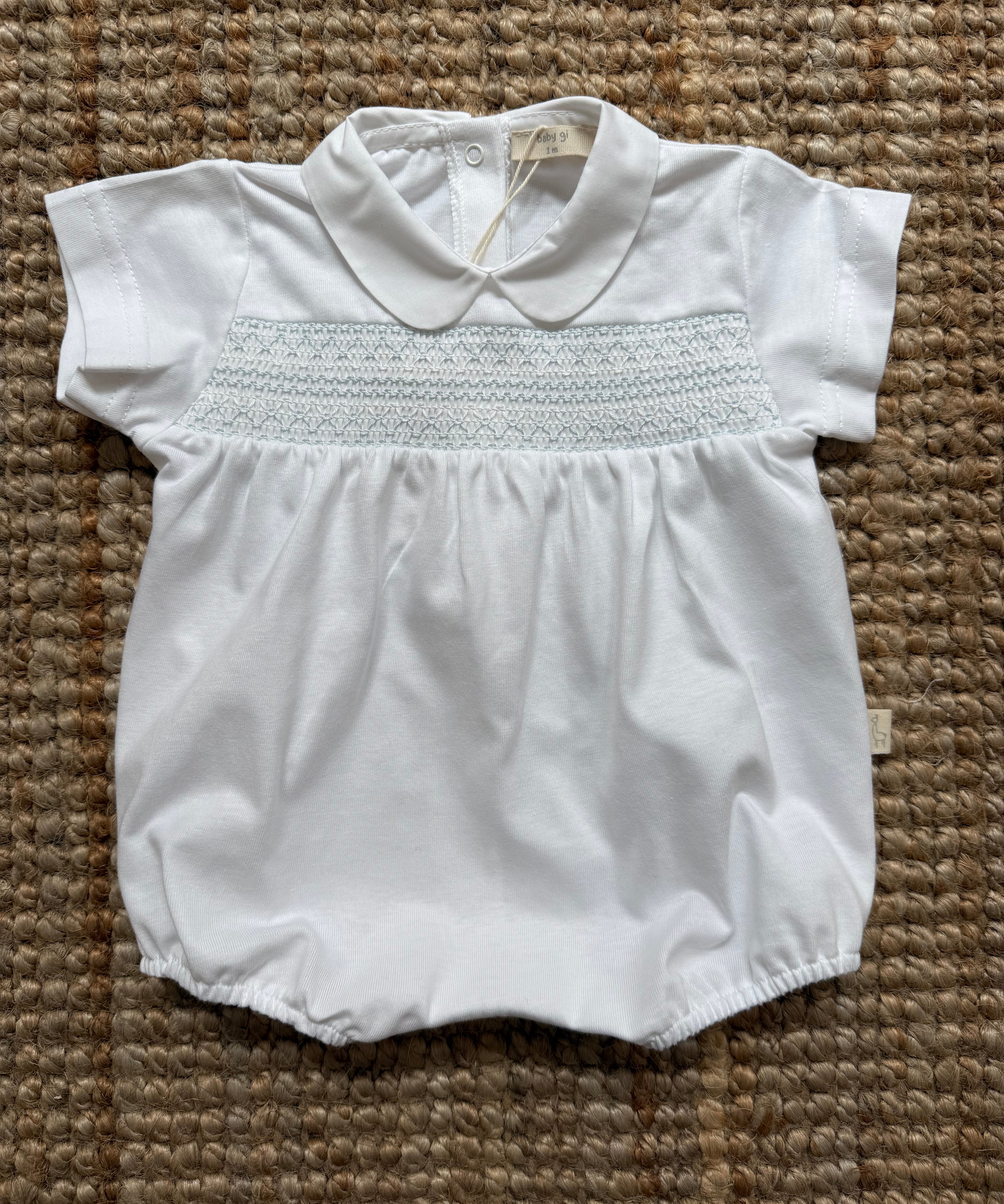 Pagliaccetto bianco e azzurro TL46BM Baby Gi