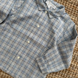 Camicia quadro toni blu grigio marrone Mariella Ferrari CM936ML