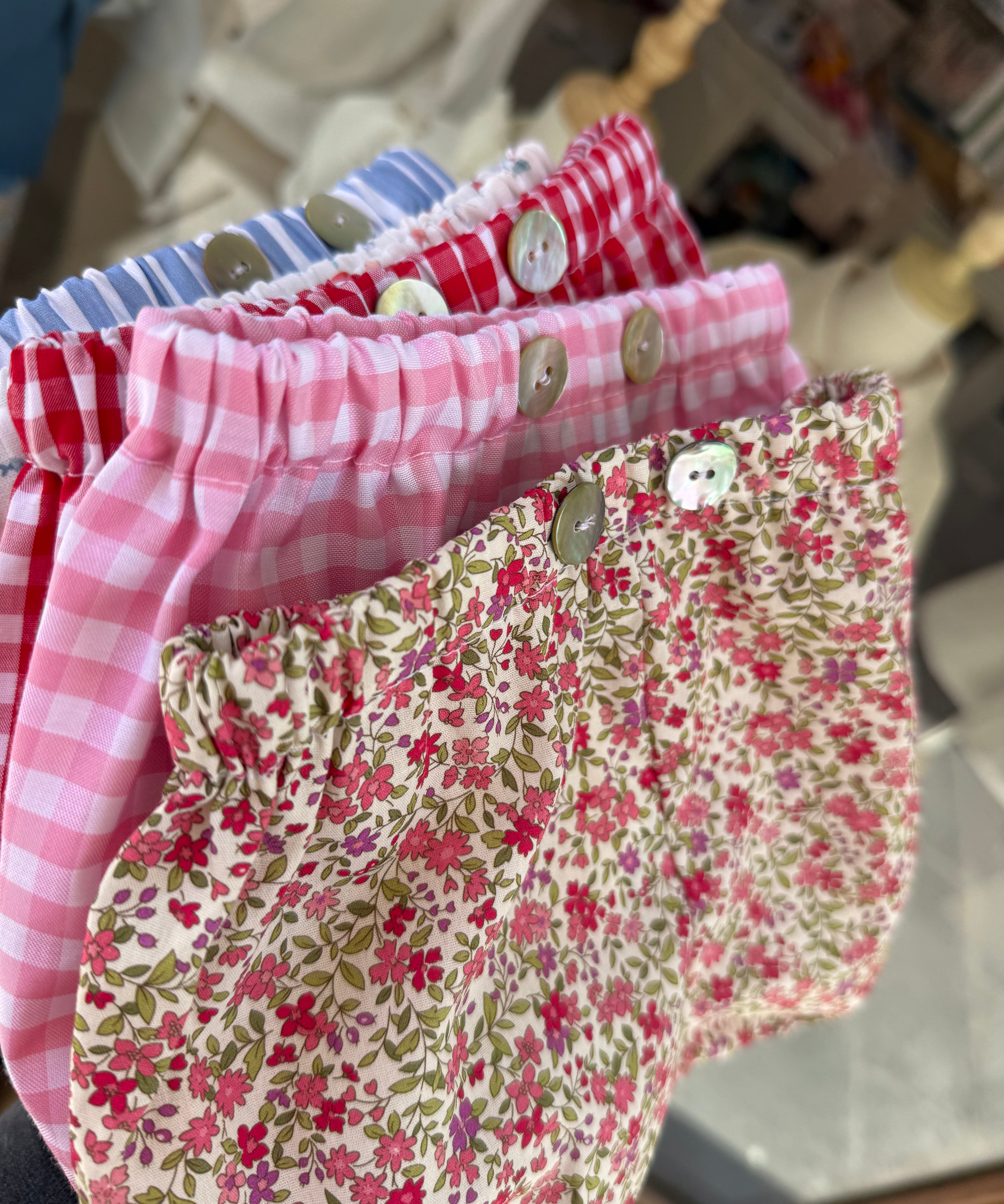 Bloomers LAB coulotte in cotone vichy rosso e bianco