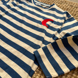 T-shirt righe bianche blu con luna Compania Fantastica 42407