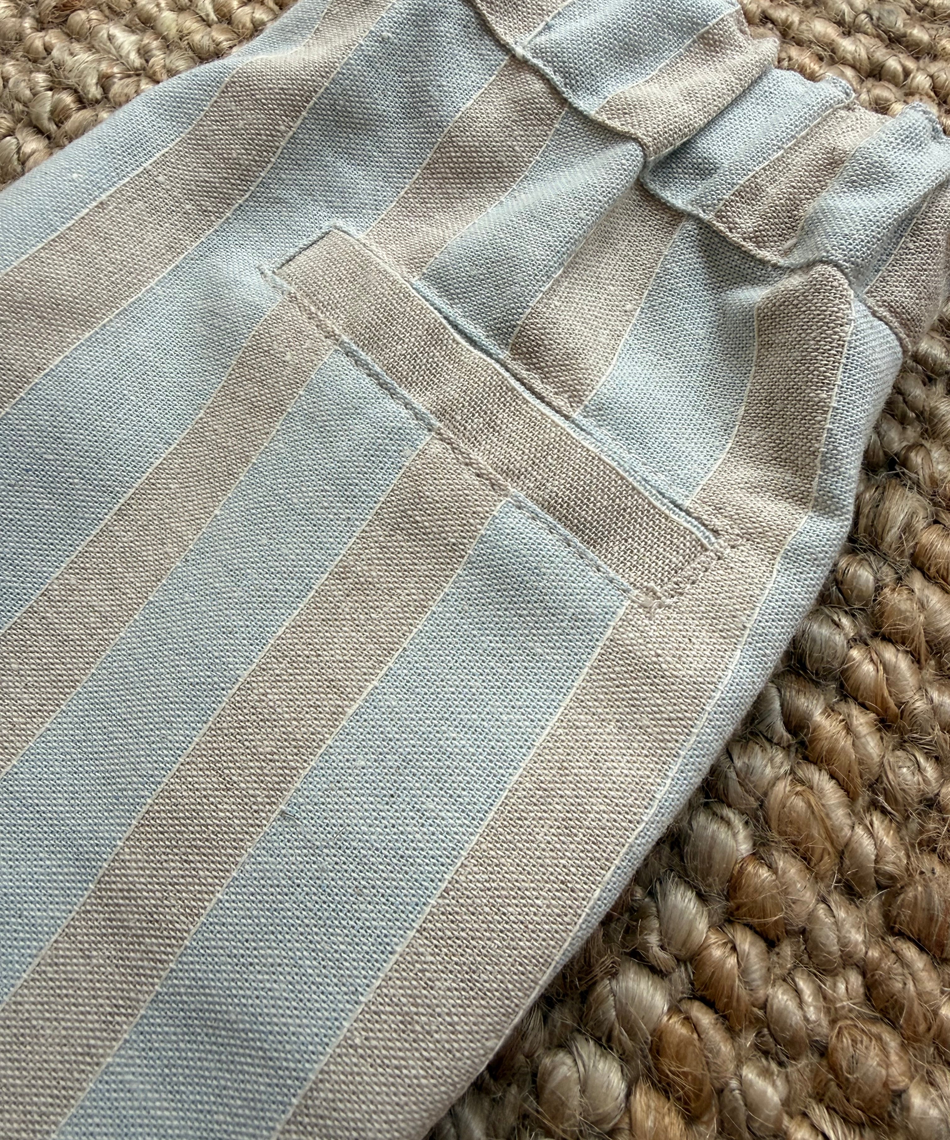 Bermuda rigato in lino Mariella Ferrari PNM11
