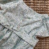 Abito fiorellini con ricamo smock rosa Tartaleta B8031