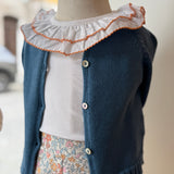 Cardigan blu polvere Mi Lucero x LA NUVOLA LAB I26107