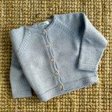 Pink crewneck cardigan newborn Mi Lucero x LA NUVOLA LAB I24064