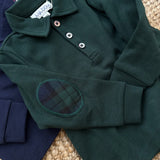 Polo verde con dettagli tartan Malvi F26B205CAII