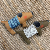 Pupazzo BASSOTTO mis. grande - Tessuti e Vissuti capsule x LANUVOLALAB