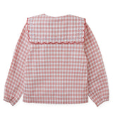 Camicetta quadretto rosa collo ricamato Gingersnaps GBL1751
