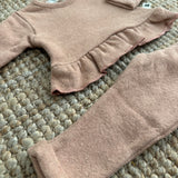 Completo in maglina rosa leggings BK4603 BK5303 Petit Indi