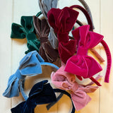 Cerchietto LAB in velluto con maxi fiocco doppio