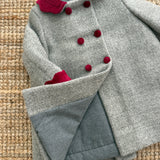 Cappottino cappe grigio e bordeaux Mariella Ferrari GBE5