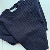 Maglioncino girocollo blu moulinè Dr Kid DK22