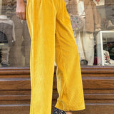 Pantalone donna in velluto a coste mostarda Mariella Ferrari