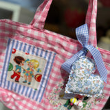 Borsa LAB vichy rosa e bianco patchwork