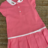 Abito rosa babol con colletto ricamato La Mascot 55/3101012