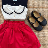 Gonna in velluto rosso Malvi F26M033GNVV