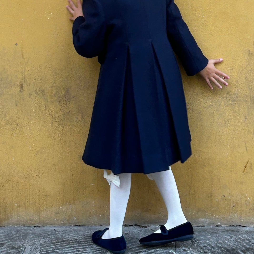 Cappotto in lana blu I251004