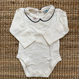 Body LAB Natale con colletto ricamato babbo natale manica lunga