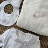 Tutina in ciniglia con cavallino a dondolo rosa RH53G BabyGi