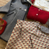 Gonna pantalone LAB in velluto millerighe fantasia mele
