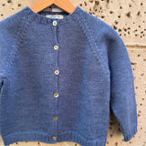Cardigan girocollo avio con costurini Mi Lucero x LA NUVOLA LAB 26269