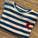 T-shirt righe bianche blu con luna Compania Fantastica 42407