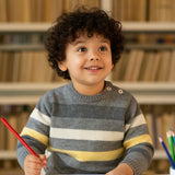 Maglioncino righe misto cashmere Isi Boy F25B202GFLL