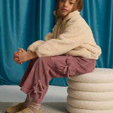 Pantalone rosa in velluto a costine con tasche laterali Gingersnaps GPA0564
