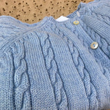 Cardigan trecce azzurro Mi Lucero x LA NUVOLA LAB 26295