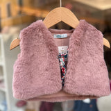Gilet ecopelliccia rosa LAB