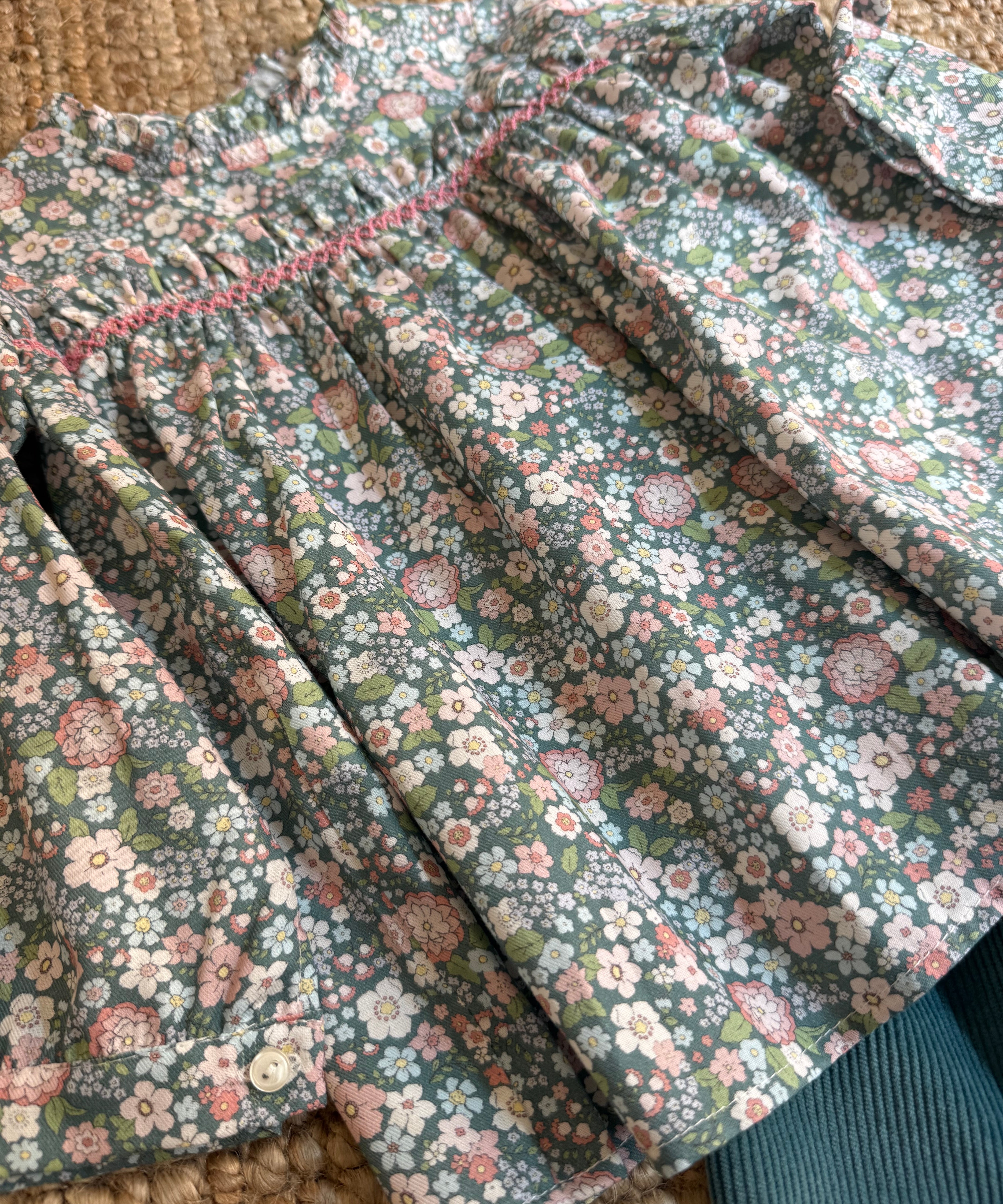 Camicetta fiorellini ricamo smock Mariella Ferrari CM928BISML