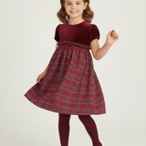 Abito velluto e tartan B9732 Tartaleta