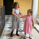 Abito rosa ricamato Mariella Ferrari ABN12MC