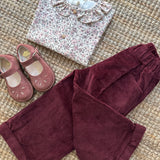 Pantalone bordeaux velluto a coste 138503 Time to Bloom